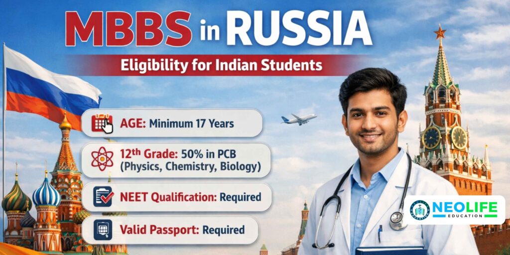 Eligibility  to study mbbs in Russia for Indian students