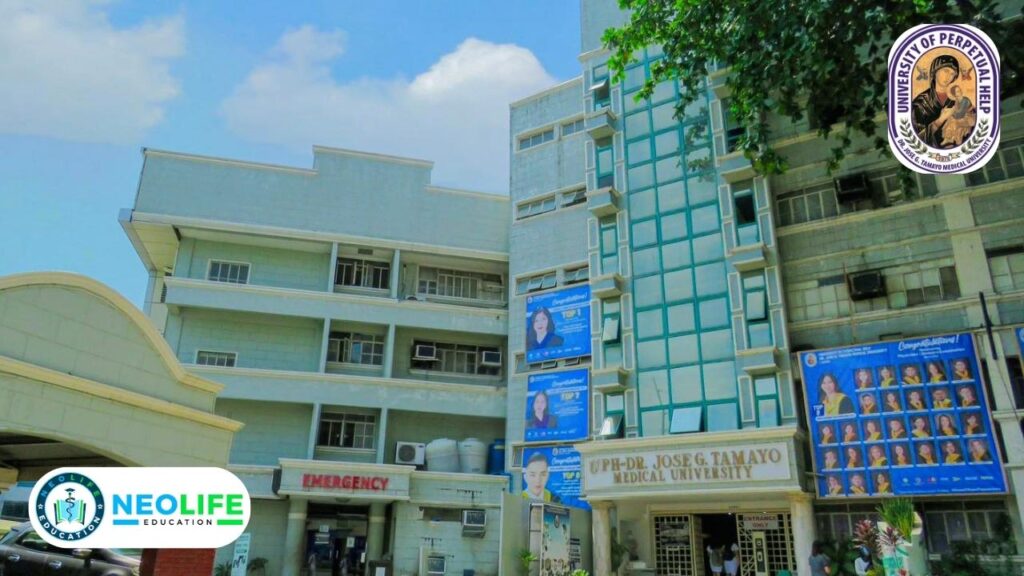 Students studying MBBS at University of Perpetual Help System Laguna Tamayo Medical University campus